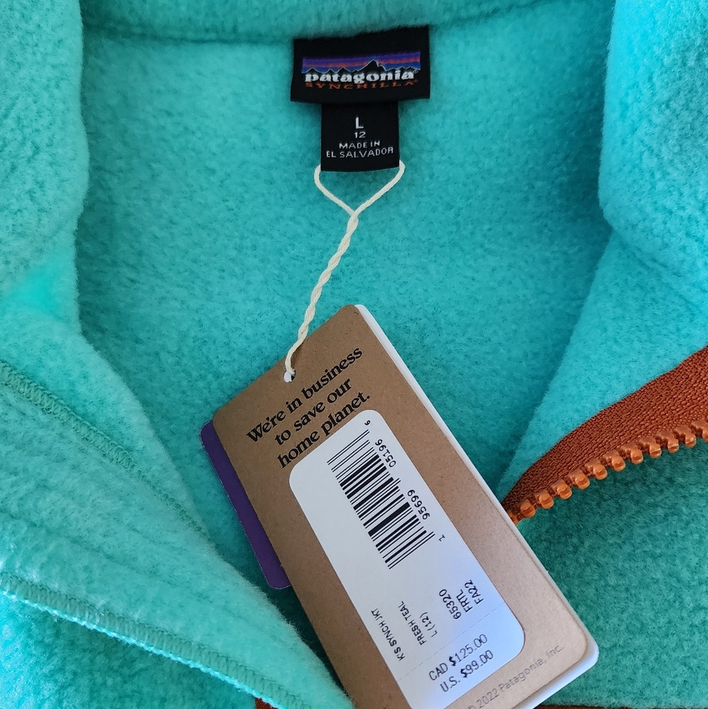 Patagonia Boy and Girls Synchilla Full Zip Jacket L (NWT) - Picture 3 of 7
